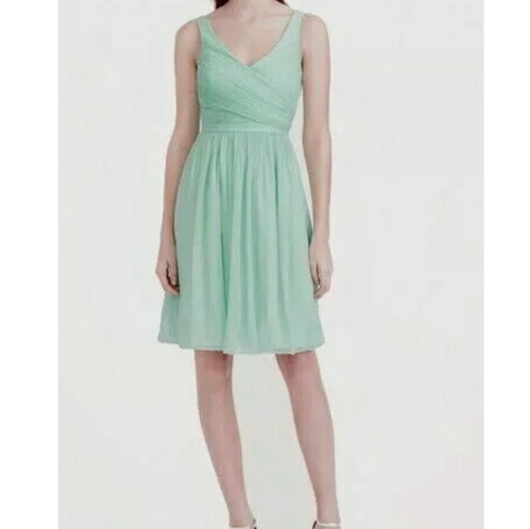 J. Crew Dusty Shale Heidi Dress Silk Chiffon Bridesmaid Homecoming sz 6 NEW - Picture 2 of 16